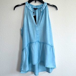 Sun & Sam Chambray tank top.  Size Medium